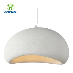 Wabi-Sabi LED Pendant Light E27 - Rustic Hanging Chandelier for Living Dining Room Kitchen Bedroom Modern Home Decor Lamp