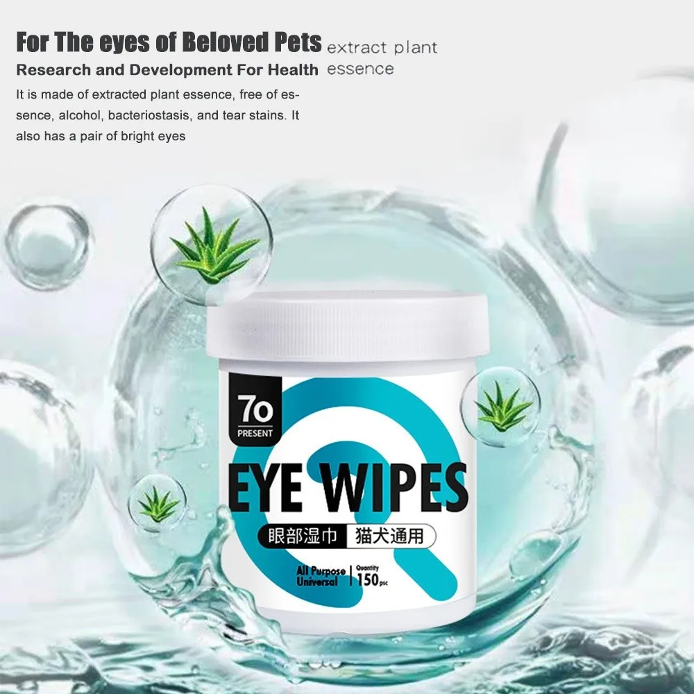 

New Gentle Pet Eye Wipes No Irritation Eye Grooming Cat Eye Grooming Wipes Pet Eye Cleaning Wipes Cats and Dogs