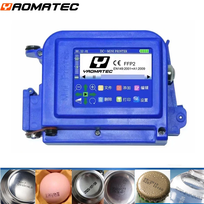 Imagem -05 - Yaomatec-mini Portátil Impressora Térmica Inkjet qr Bar Lote Código Data Logo Expiry Label Handheld Jet