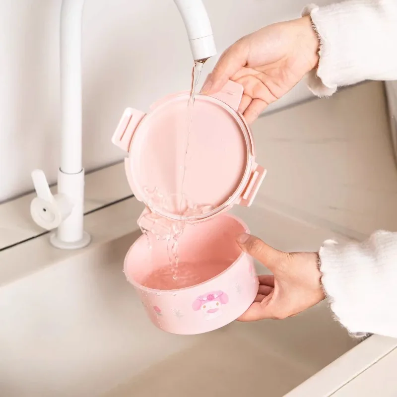 Cute Cartoon Cat Print Ramen Bowl High-Value Instant Noodle Cup with Lid Heat-Resistant Ceramic Soup Bowl for Women Home Kitchen view 3