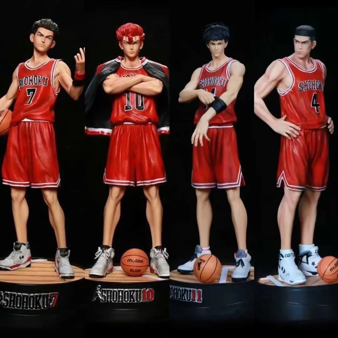 33cm SLAM DUNK Figure Kaede Rukawa Sakuragi Hanamichi Hisashi Mitsui Collection Doll Action Figurines Gift Anime Kid Toy Kawaii