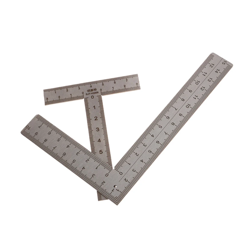 Mini T/L Square Ruler Measuring Layout Tool Stainless Steel Right Angle Ruler 90 Turning Ruler Precision Building Framing Gauge