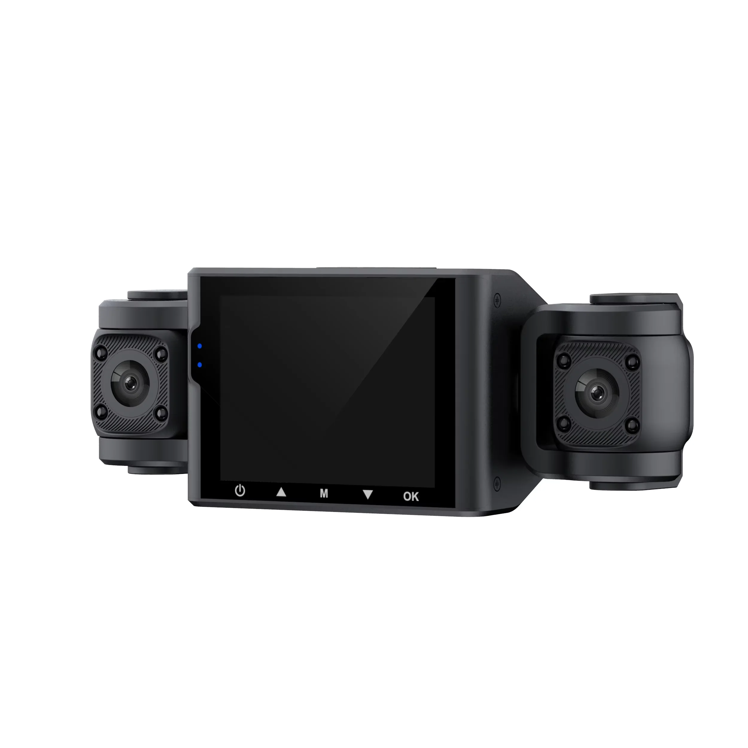 New 2.4 Inch IPS Screen 4 Lens Dashcam 360 HD 1080P Night Vision Car DVR with Rotary Lens