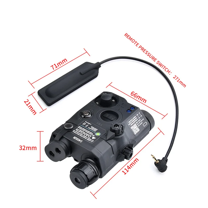 WADSN Tactic Airsoft UHP AN PEQ 15 PEQ-15 LA5C Red Dot Green Blue Laser Indicator IR Fill Light Scout LED AR15 Fit 20MM Rail