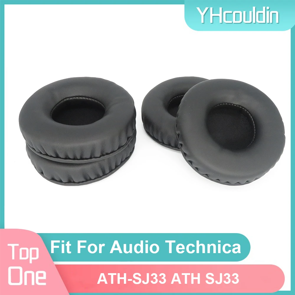 สำหรับหูฟัง Audio Technica ATH-SJ33 ATH SJ33หูฟัง Earcushions PU นุ่มแผ่นโฟมแผ่นรองหูฟังสีดำ