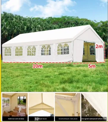 

Heavy Duty Large Wedding and Party Tent 10x5m 100 200 300 500 People Event Tent for Weddings and Parties