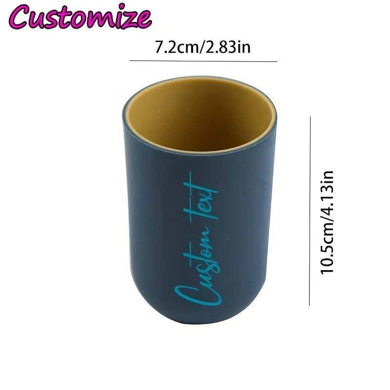 1 Custom Home Creative Double-Layer Mouthwash Cup, Simple Couple Portable Thickened Two-Color Wash Plain Toothbrush Cup