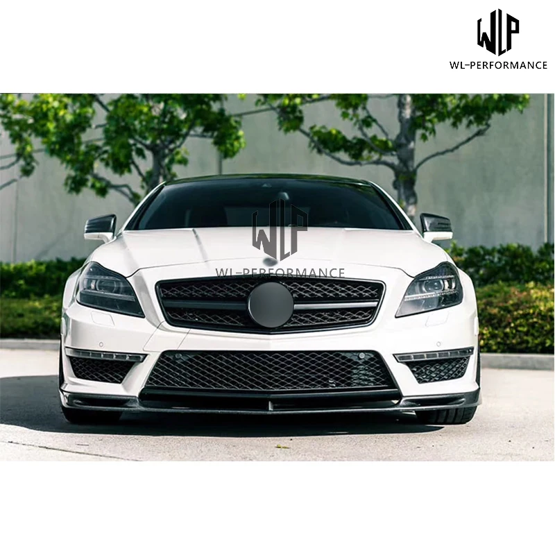 High Quality Carbon Fiber Front Lip Splitter Car Styling For Merceders-benz W218 CLS Class Cls63 AMG V Style