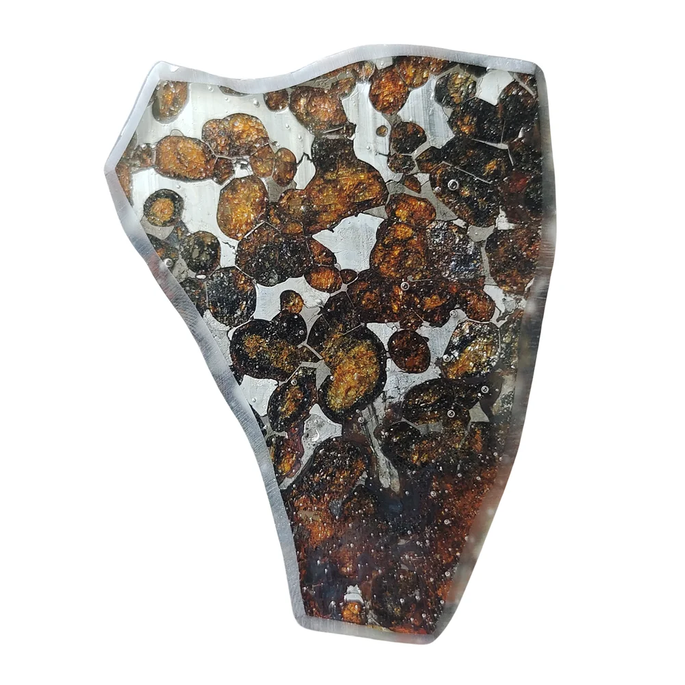 

23.6g SERICHO Pallasite Olive Meteorite Slices Natural Meteorite Material Olive Meteorite Specimens - From Kenya - TA241