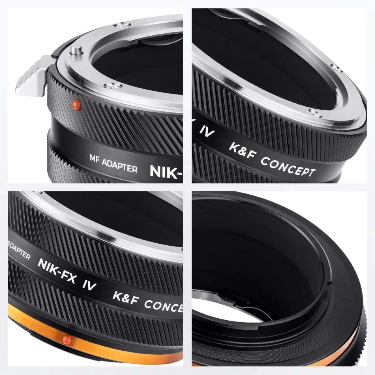 K&F Concept NIK-FX IV PRO Nikon F Lens Mount to Fujifilm X Camera Body Adapter Ring with Matte Lacquer for Fujifilm X-A1 X-Pro1