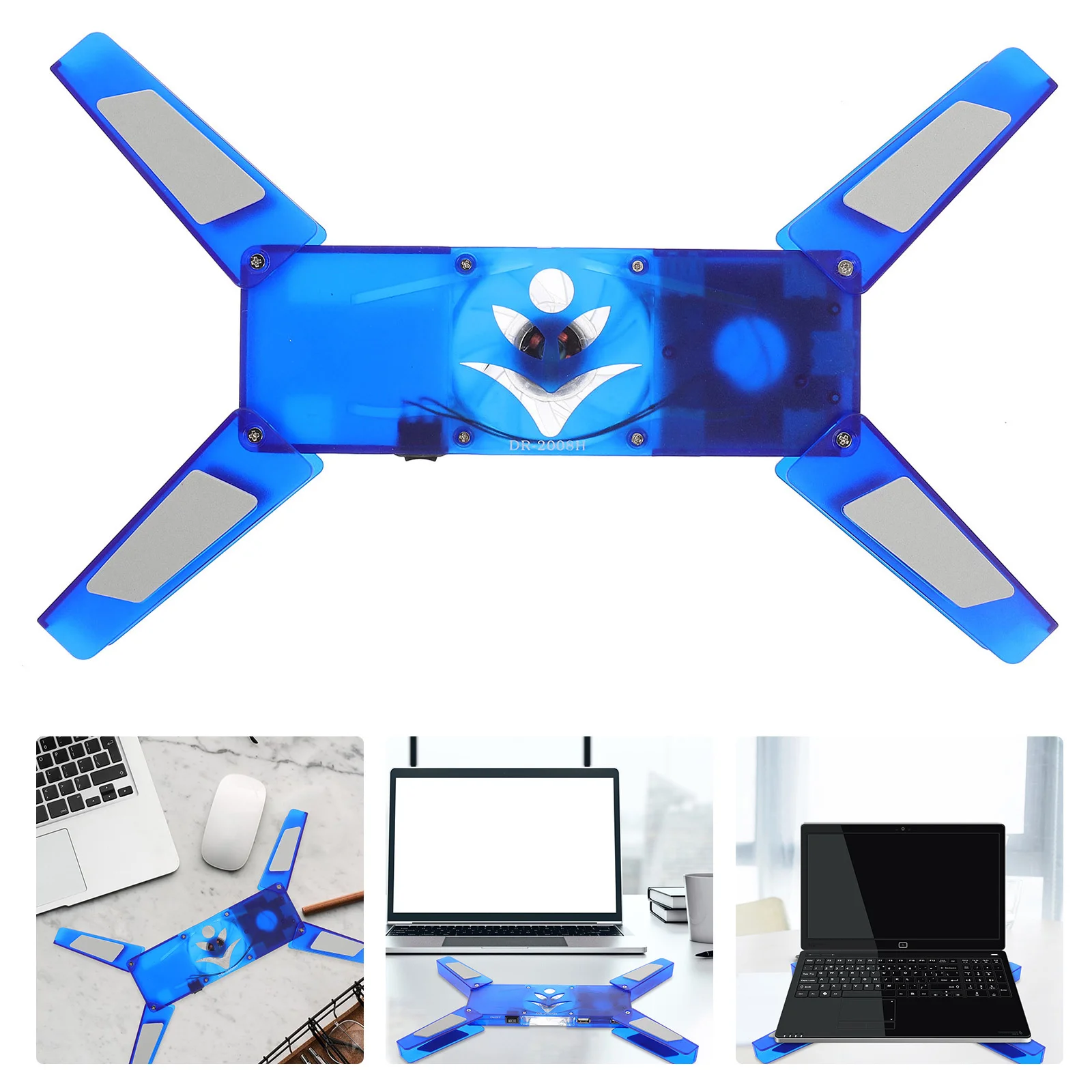 

Stand With Led Cooling Fan Folding Base Laptop Cooler Computer Cooling -Port Hub Usb Adapter For Laptop