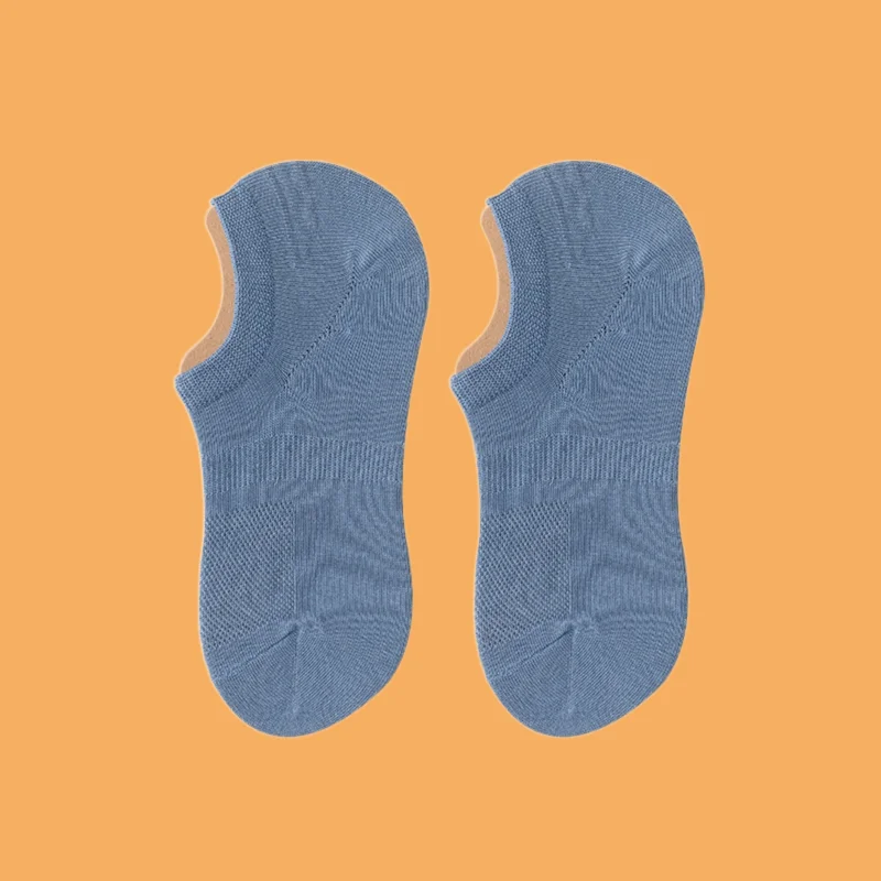 Chaussettes invisibles à taille courte pour hommes, maille respirante, bouche peu profonde, absorbant la transpiration, printemps, été, document solide, synchronisation de paires, 5/10