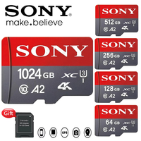 Original Sony Micro SD Card 1TB 512GB Class10 Memory Card Micro SD 64GB 128GB 256GB SD/TF Flash Card on For Smartphone Camera