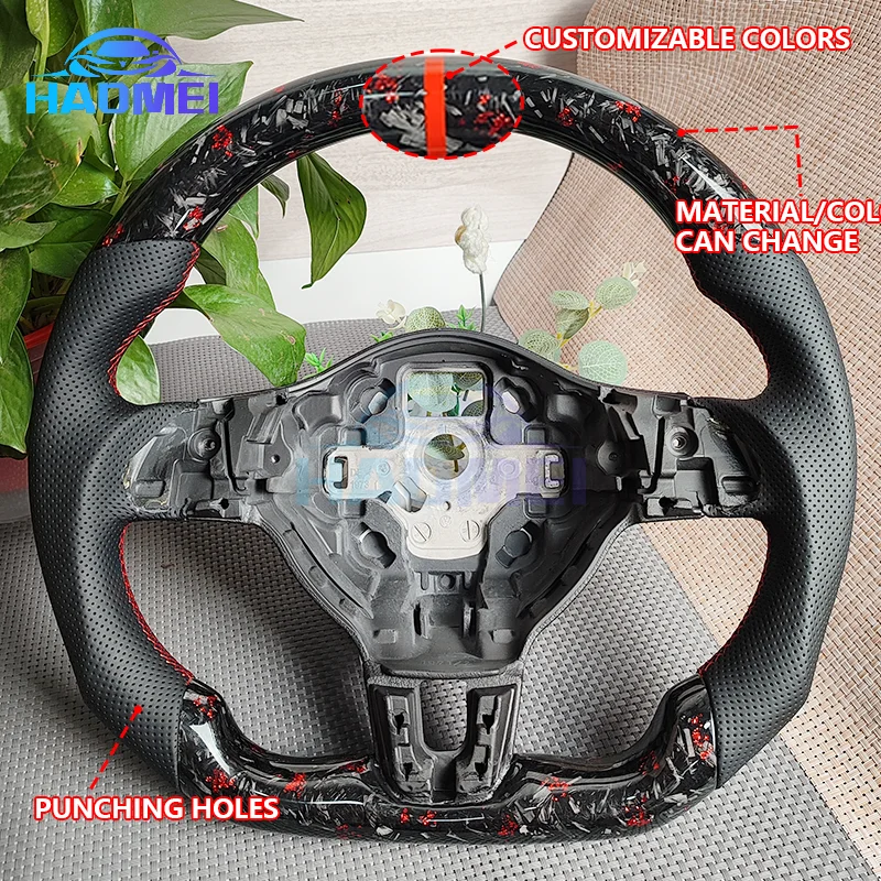 Forged Carbon Fiber Steering Wheel Suitable For Vw Golf 6 MK6 GTI Model, Optional Paddle Shifters Version, Car Accessories