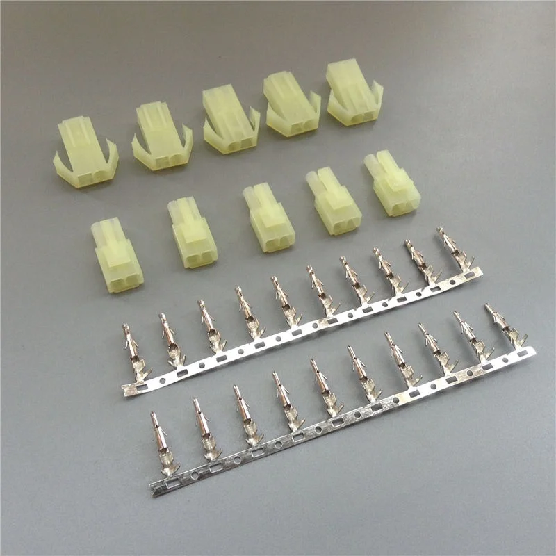 Connecteur de batterie mâle femelle Style Mini Tamiya, 50 pièces, bouchons en plastique avec broches en Nickel pour voiture de loisir RC, bateau, avion, batterie Lipo