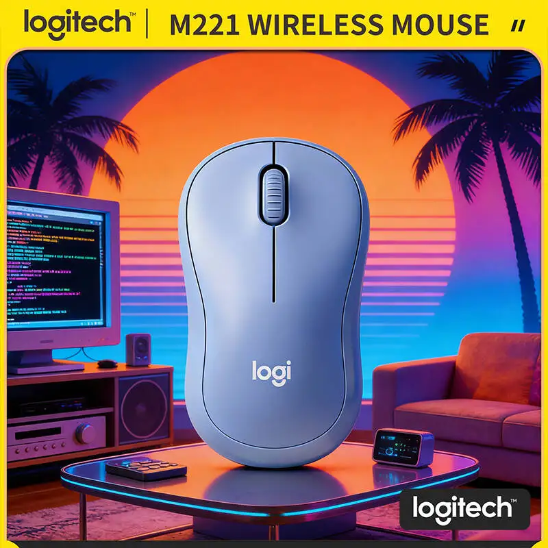

Беспроводная бесшумная мышь Logitech M221 — легкая, 75 г, аккумулятор 18 месяцев, подключение 2,4 ГГц, эргономичная ручка, точное отслеживание