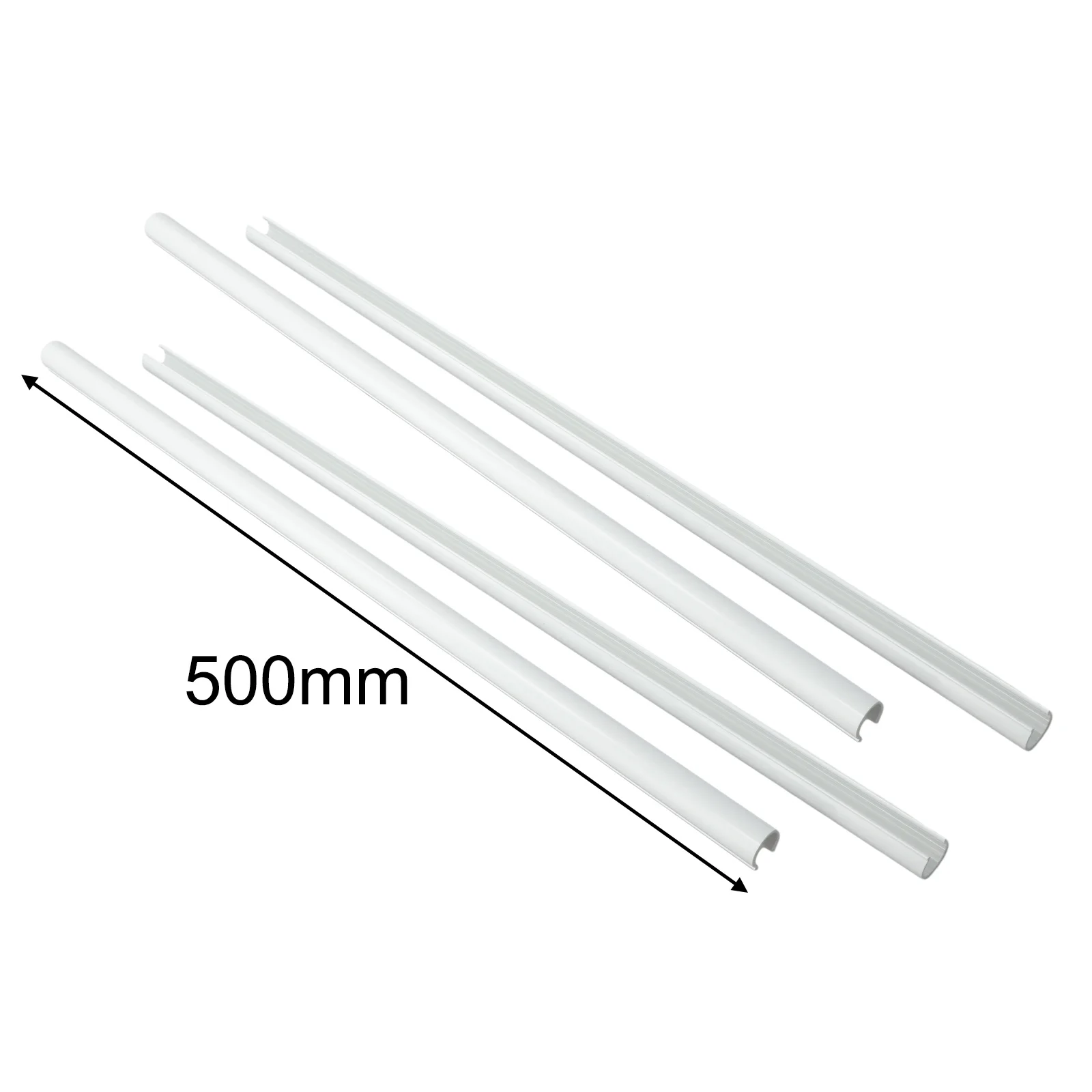 4 Plastic Radiator Pipe Covers for 15mm Pipe Diameter Designed to Maintain Clean Line Continuity Along Heating Pipe Routes