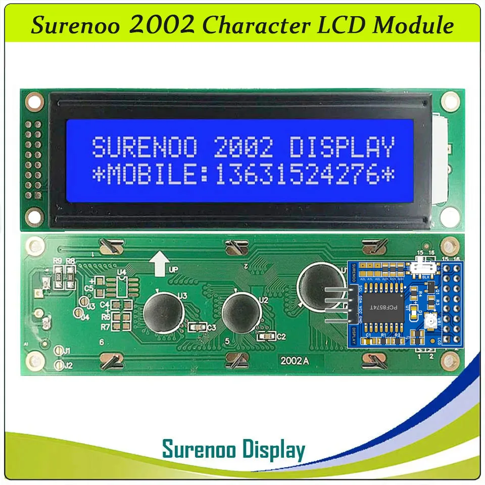 Surenoo 2002 202 20*2 Parallel Serial IIC I2C TWI LCD2USB USB2LCD USB Character LCD Module Display Screen Panel for Arduino