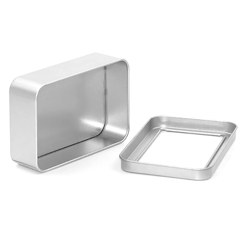 1Pc Aluminum Tin Jar Square Shape Jar Portable Candy Packaging Box Tea Cans U-disk Packaging Box Key Buckle Box Candle Iron Box