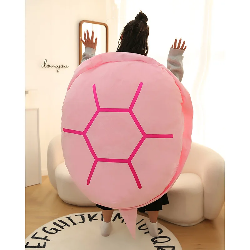 산리오 대형 거북이 인형 베개 어린이 생일 선물 껍질 디자인의 포근한 침대 베개 어린이용 안락함