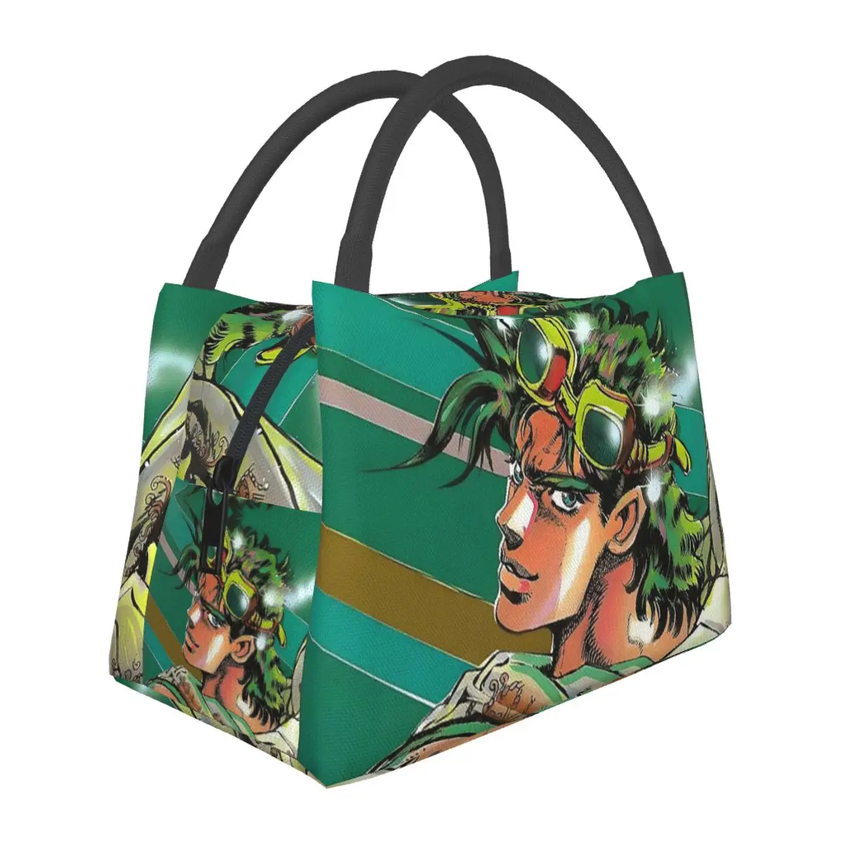 Jojo Bizarre Adventure Joseph Joestar Anime Lunch Bag Storage Food Boxes Container Cooler Thermal Lunch Box Tote