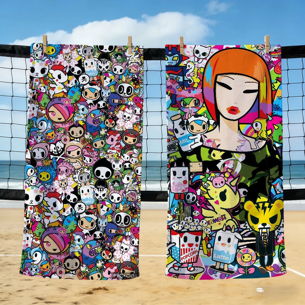 cool cartoon kawaii funny art T-Tokidoki Towel soft Beach Towels Trip swim Pool bathing Towel Gym Spa home Decor Gift Holiday