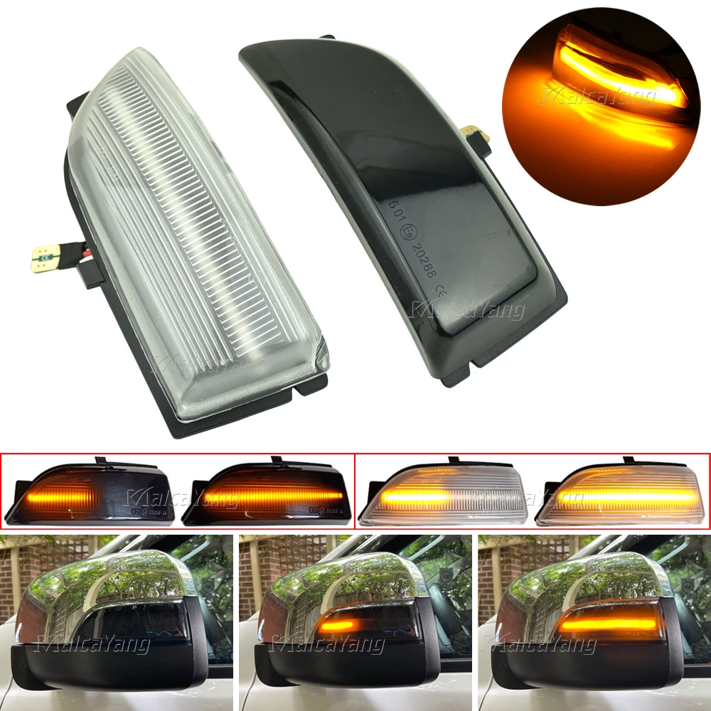 Car LED Dynamic Turn Signal Blinker Sequential Side Mirror Indicator Light 2Pieces For Ford Ranger T6 2012-2019 Raptor Wildtrak