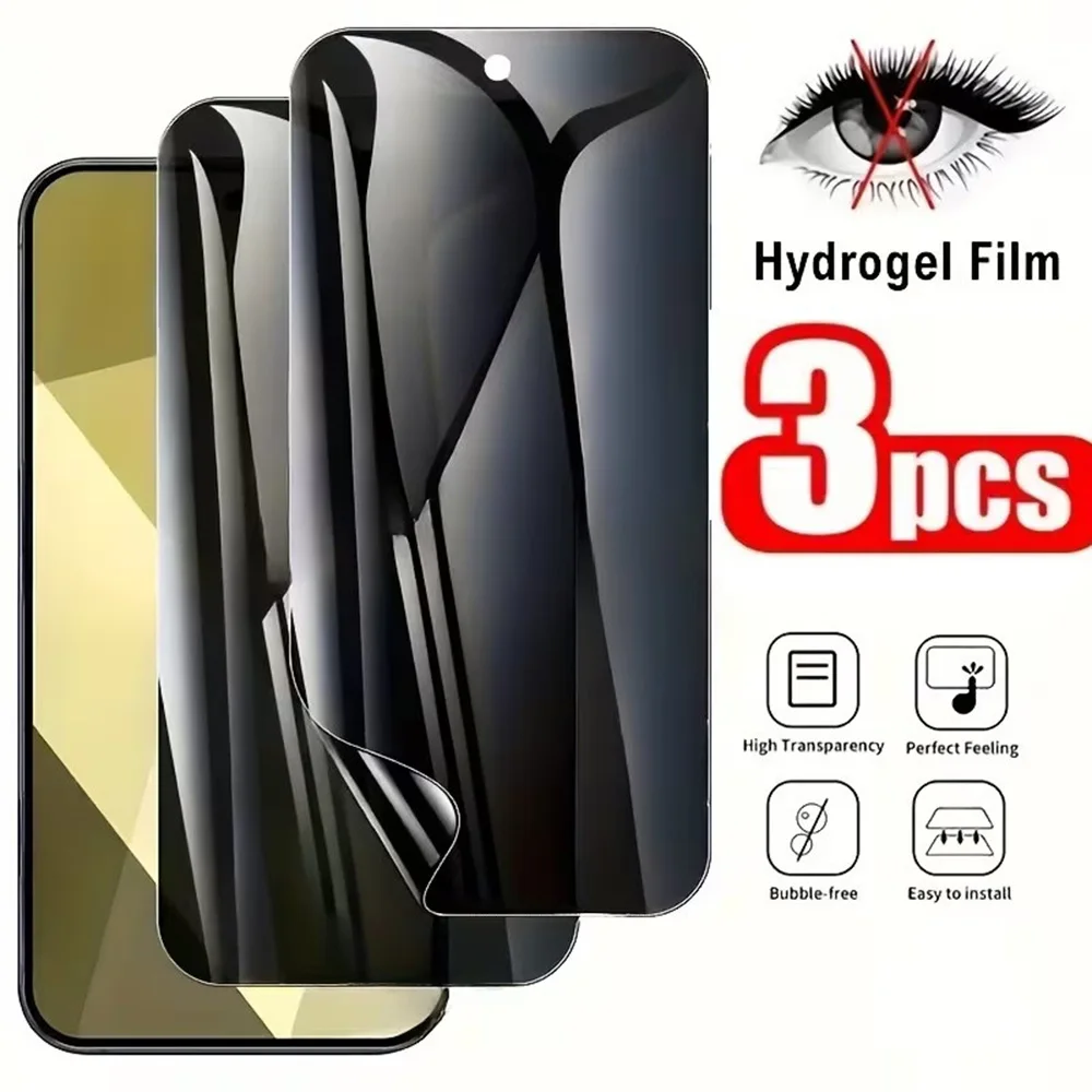 3Pcs Privacy Screen Protector Hydrogel Film For Samsung Galaxy A01 A04s A11 A21s A22 A23 A24 A34 A52s A54 A72 A73 A17 A37 A57