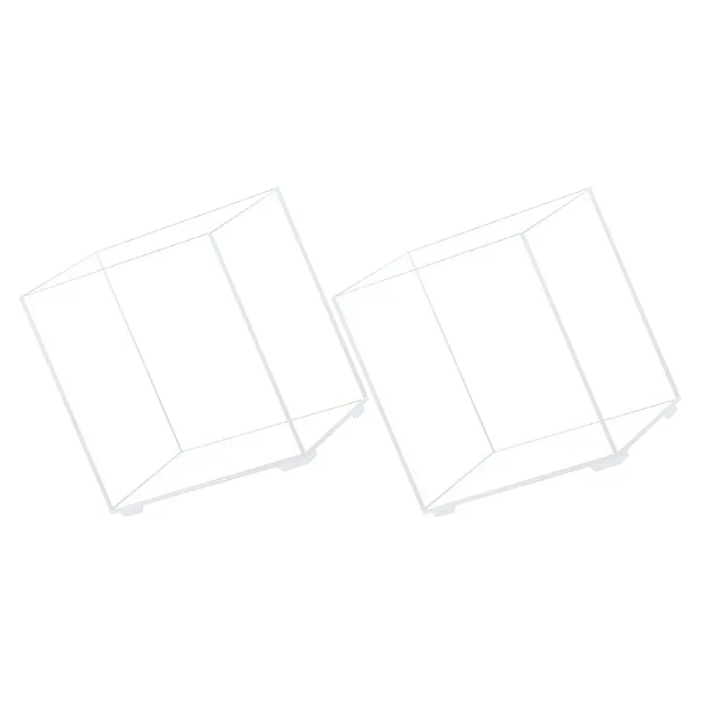 

2pcs Mini Fish Tank Ultra Clear Acrylic Small Goldfish Bowl Household Betta Aquarium Desktop Glass Fish Supply Scratch