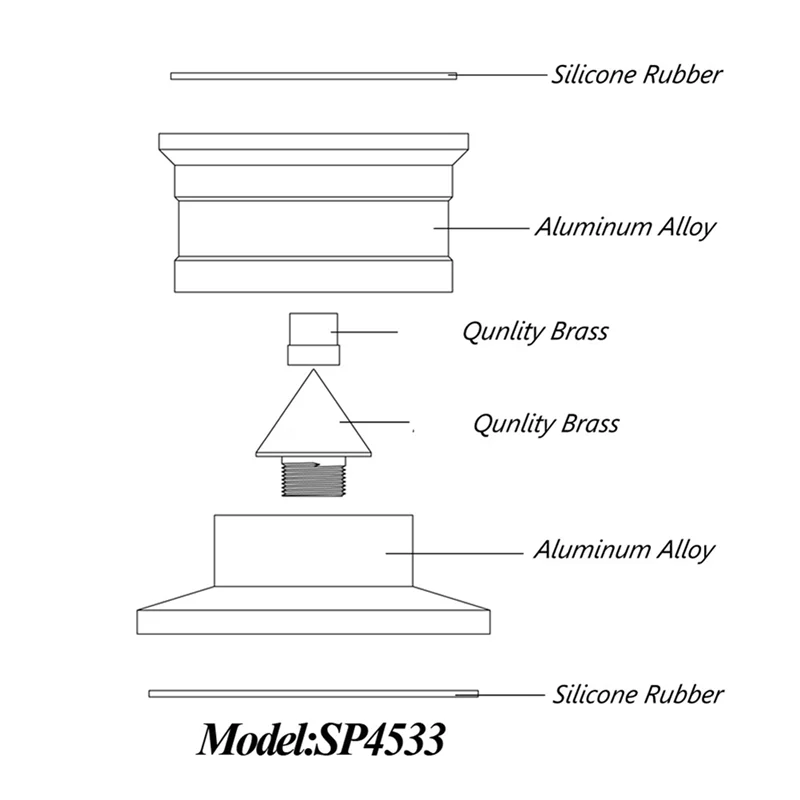 

ABKQ-3X Speaker Isolation Spikes Speaker Base Pads With Non-Slip Base Pad Aluminium Anti-Vibration For Turntable Amplifier A