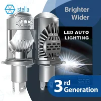 Stella 1 Juego de tercera generación H4/9003/HB2 doble Mini lente LED proyector bombilla de faro Canbus para coche/Motor haz alto/bajo 3500000LM