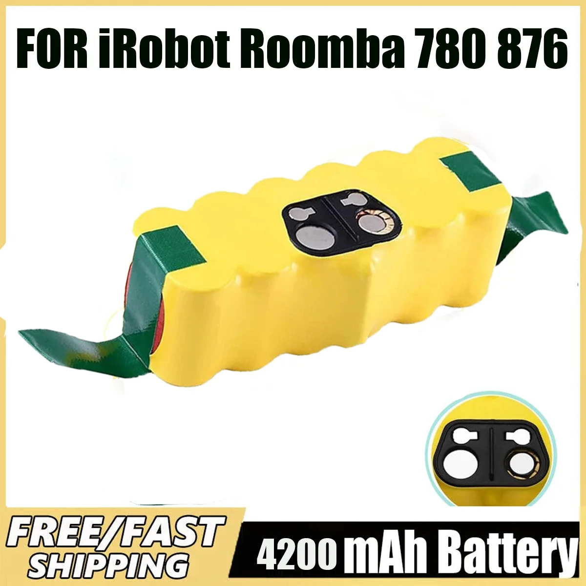 

For irobot Roomba Battery Rechargeable 14.4V 3800mAh 900 876 780 600 650 698 560 550 500 Series Vacuum Cleaner Battery Pack