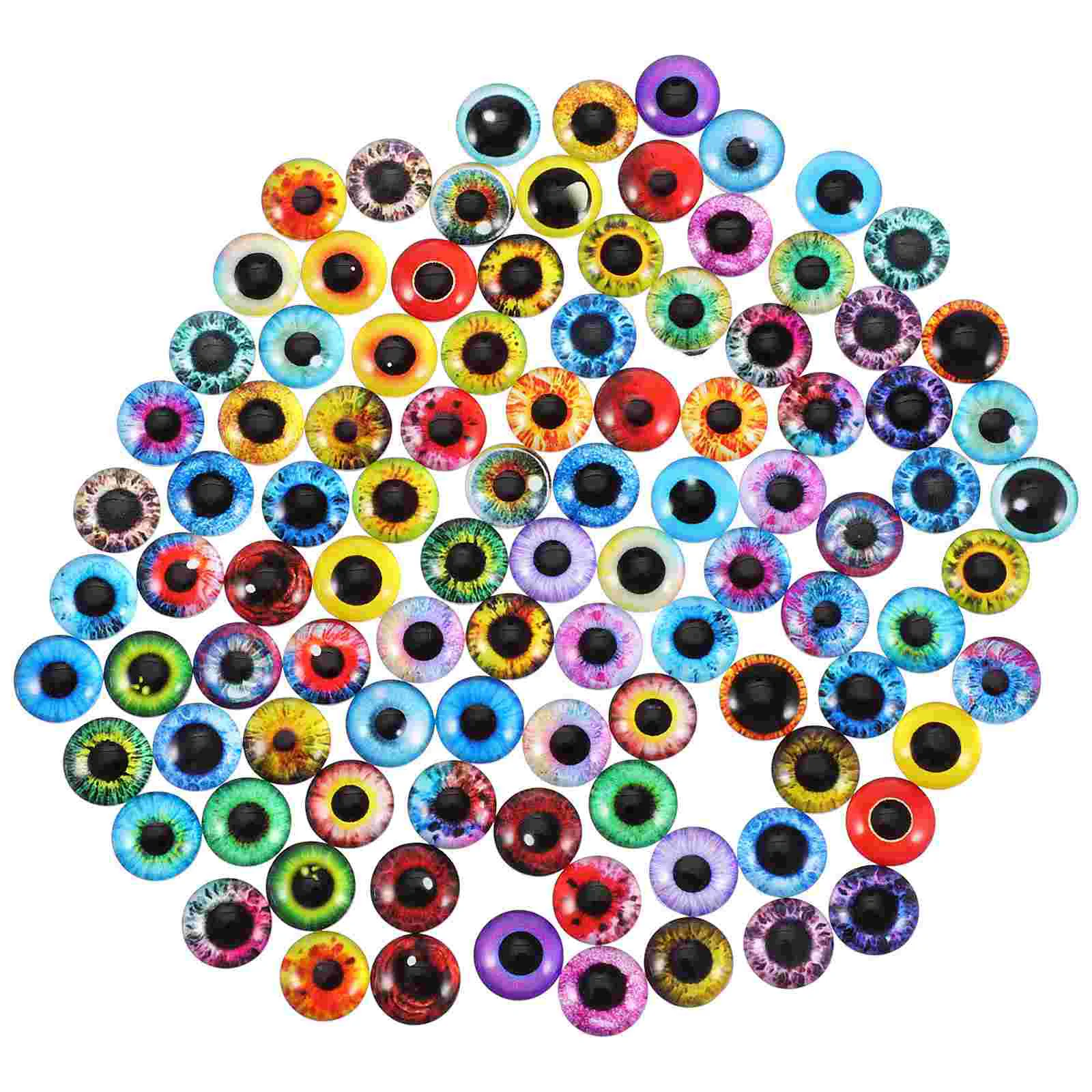 

100 Pcs DIY Accessories Eye Glass Patch Jewelry Making Patches Eyeball for