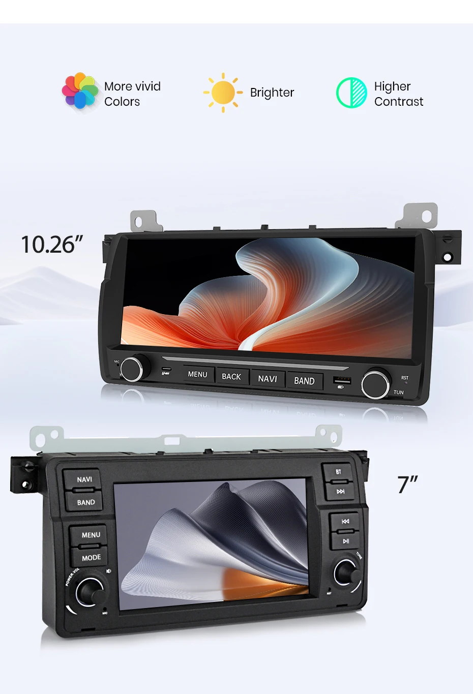 Junsun 7" 10,26" Kabelloses CarPlay Android Auto Autoradio für BMW E46 M3 318 320 325 330 335 Multimedia Kabelloses Apple CarPlay Smart Intelligentes System IPS Touchscreen Stereo Videoplayer 2 Din Autoradio Haupteinheit Navigation BT GPS 4G FM DSP RDS SWC – Detail 11