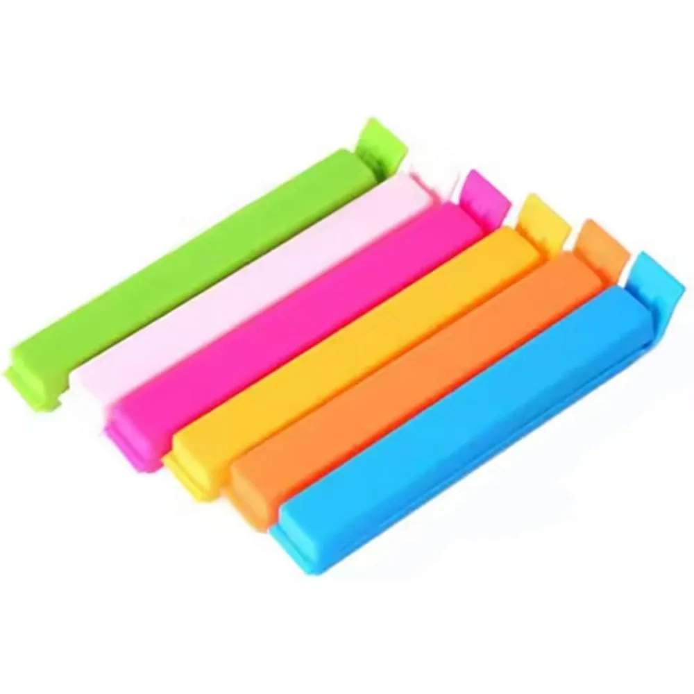 مشابك إغلاق الأكياس المحمولة، 10 قطع من مشابك الرطوبة والغبار القابلة لإعادة الاستخدام لتنظيم مكتب المطبخ، لون عشوائي #1