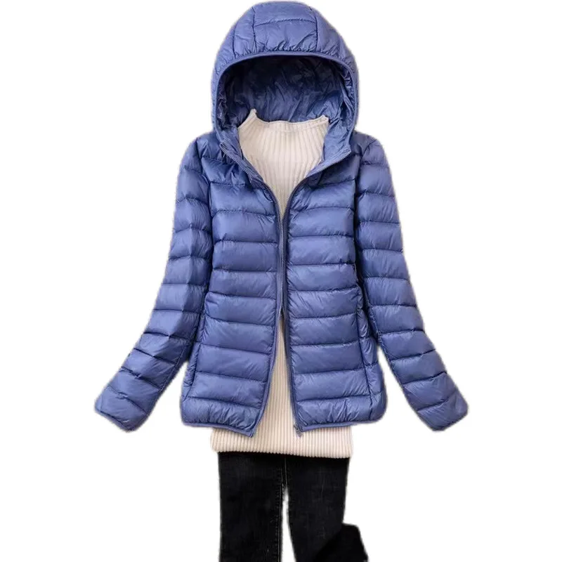 Femmes doudoune 15 couleurs grande taille 5XL 6XL 7XL 2025 nouveau printemps automne femme Ultra léger emballable à capuche vers le bas manteaux