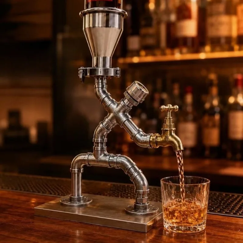 Metallic Wine Separator Bartender Accessories Water Dispenser Bar Table Decoration Bar Counter Furniture Restaurant Ornament
