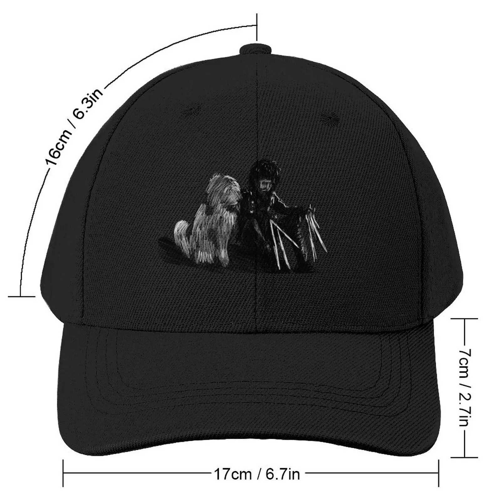 Edward Scissorhands and dog.Cap Baseball Cap Military Tactical Cap Streetwear Dropshipping Women's Beach Outlet 2024 Men's