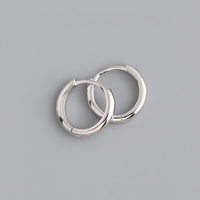 925 Sterling Silver Geometry Hoop Earrings for Women Fashion Silver Jewelry Gifts Trendy