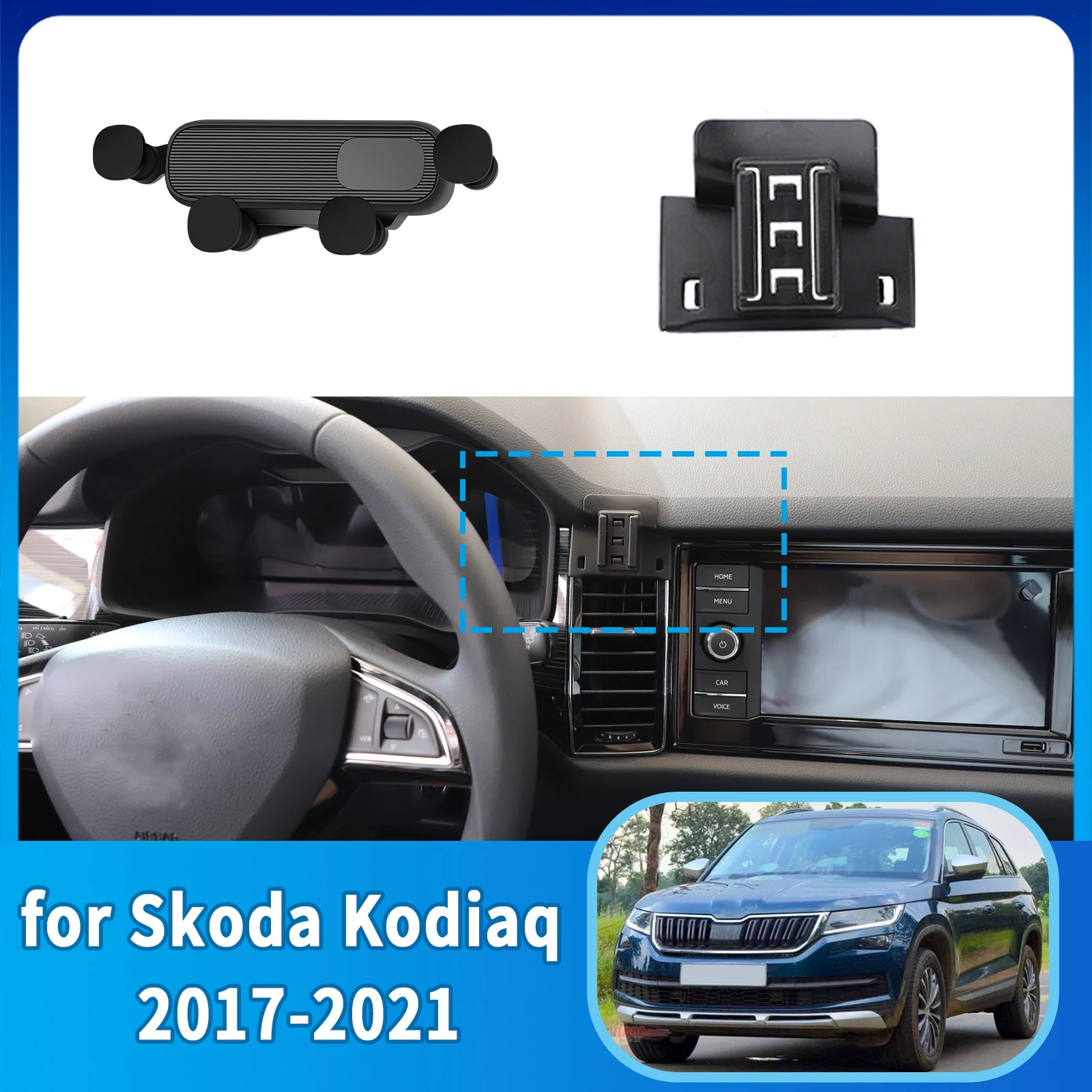 

​​fit for Skoda Kodiaq 2017 2018 2019-2021 Phone Holder, Dashboard Screen Mount Bracket Easy Installation​​ Car accessoires
