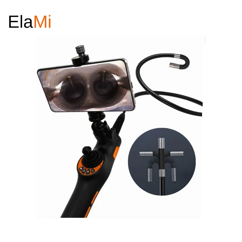 

Industrial Endoscope Four Way 360Degree Steering Borescope With 6.0mm 1m Steerable Probe And 4 LED Lights For Android/iOS