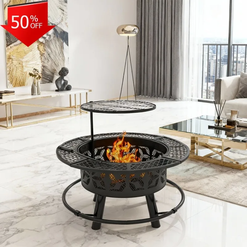 

Jar Barbecue Grill Large Portable Barbecue Char Coal Meat Grills Portable Camping Stove Fire Wood Heater Square Griddle Kovea