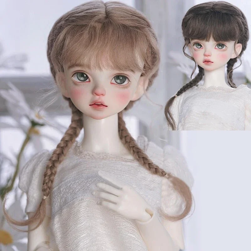 D04-A970 children toy BJD DD SD MSD  1/4 1/6 doll Accessoriess wig Fish bone fried dough twist braid mohair 1pcs