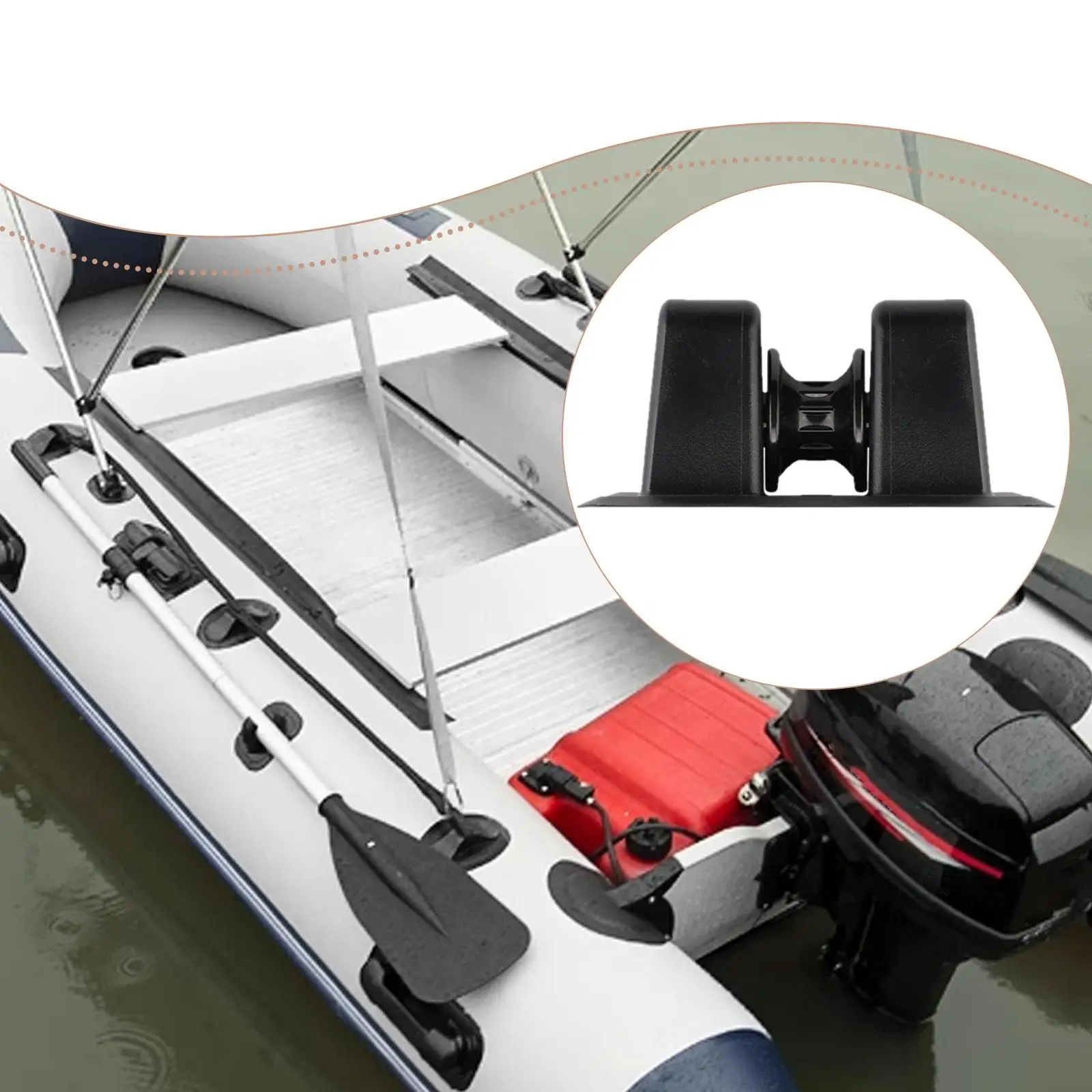 

Anchor Tie Off Kayak Tiedown PVC Heavy Duty Accessories Holder Wheel Row Roller for Dinghy Fishing