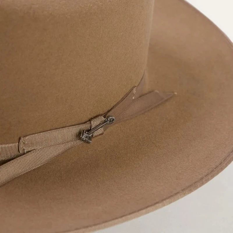 Wool Homburg Cowboy Hats Exotic Hat for Women Men Photo Props Western for Men Women Unisex Wear Headwear
