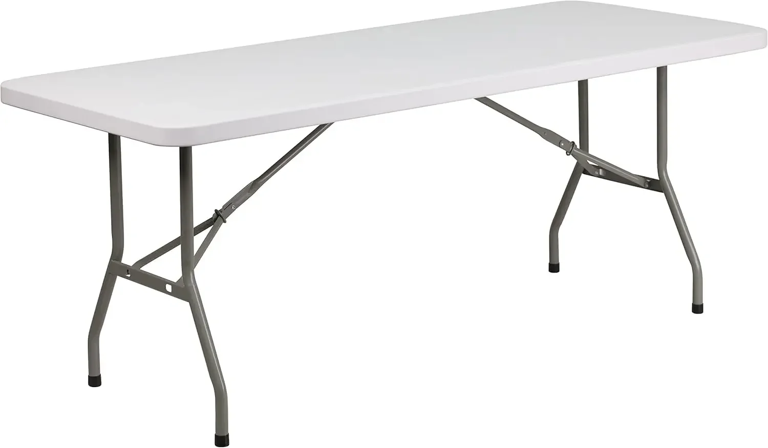 6' Rectangular All-Occasion Plastic Folding Event Table, Portable Banquet Table for Indoor/Outdoor