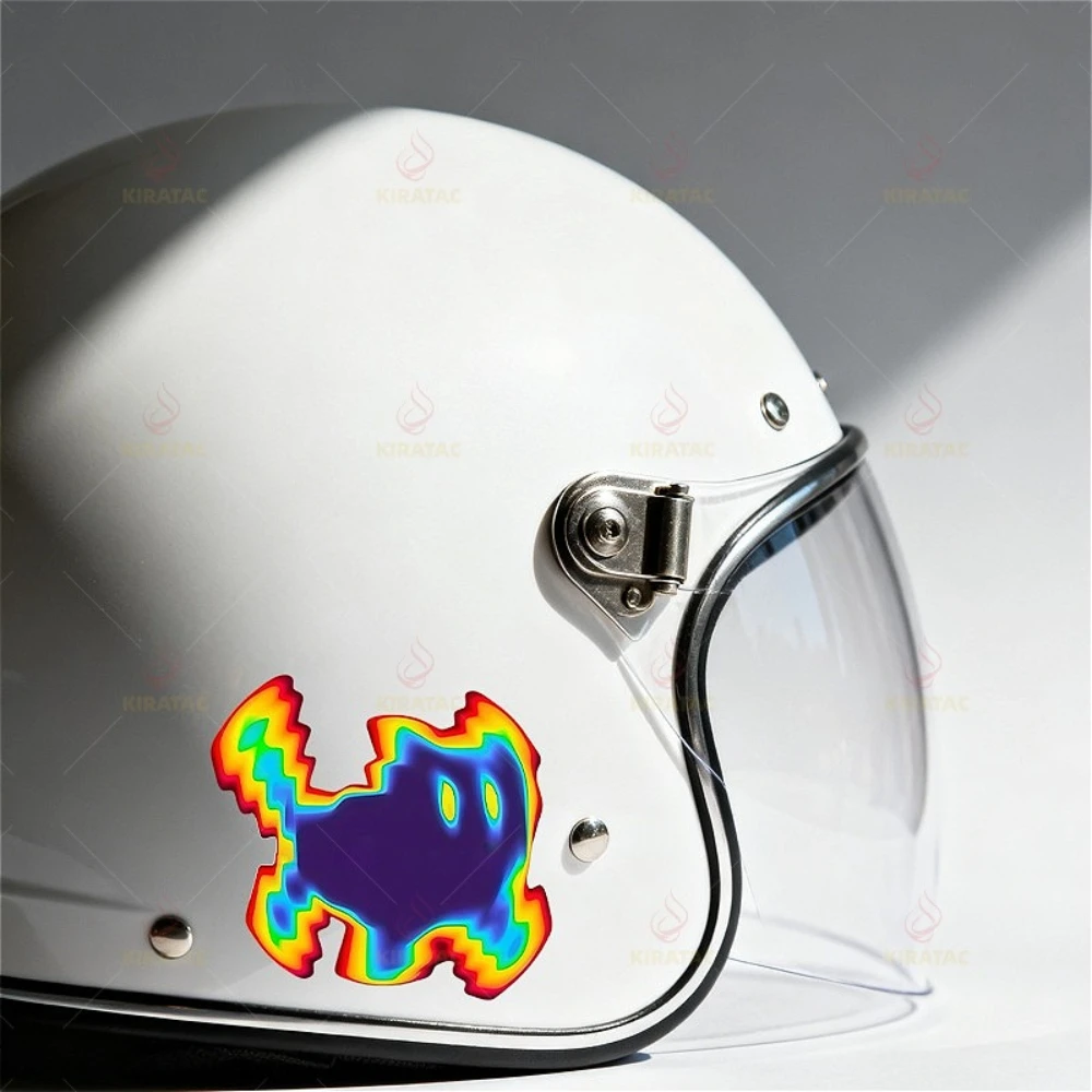 1 قطعة بكسل الفن التصوير الحراري الكرتون دراجة نارية ملصق ل هدية خوذة السيارات نافذة الملونة التدرج العصرية سيارة شارات الفينيل #3