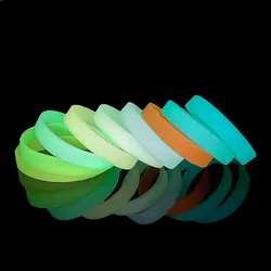 Silicone Glow in The Dark Party Luminous Bracelet Neon Light Bright Bracelets Wristband Friendship Bands Cuff Bangle