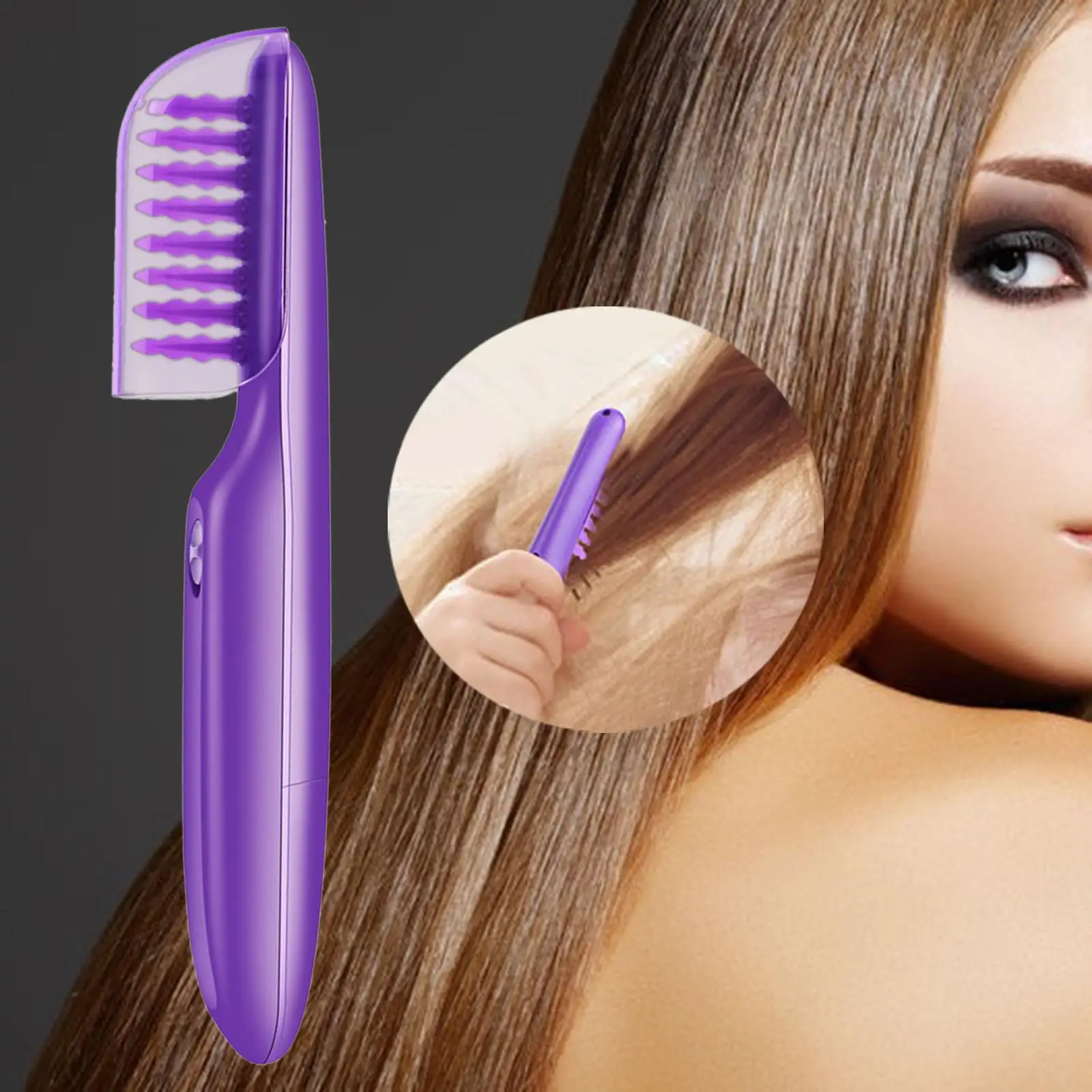 Electric Hair Brush Comb Natural Style Curly Thick Straightening Automated Anti