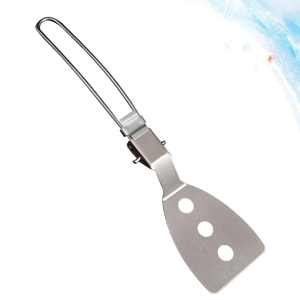 

1pc Stainless Steel Foldable Spatula Food Shovel For Kitchen Baking Pizza Camping Outdoor High Temp Resistant Easy Clean